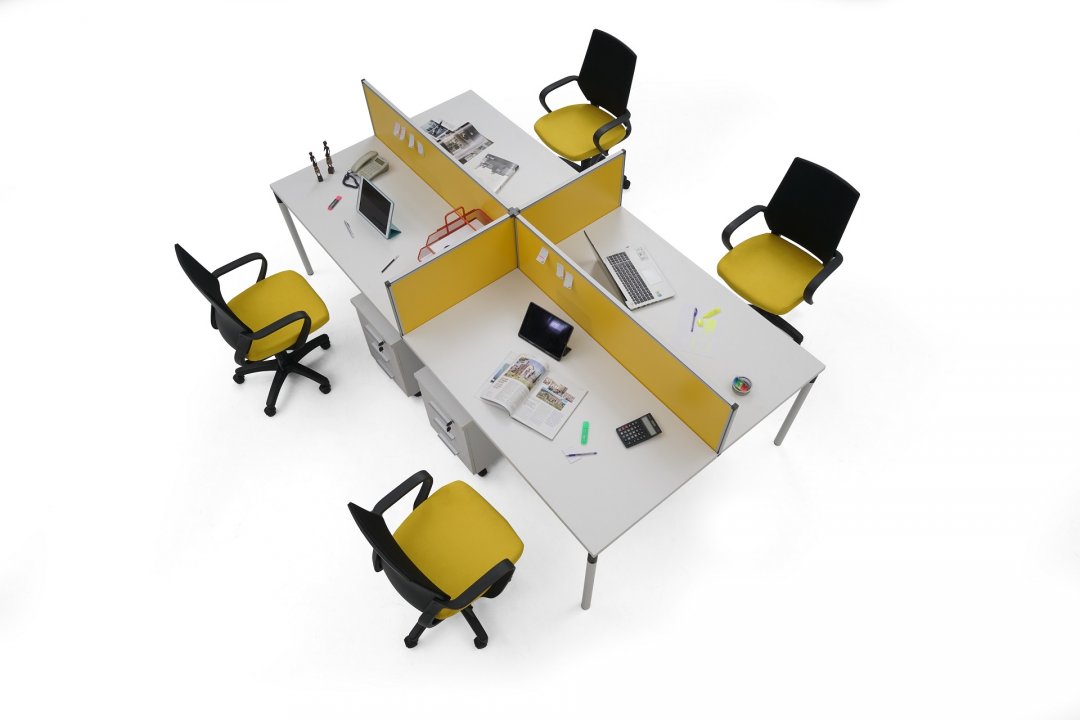 Titan Workstation Dörtlü | Still Ofis Mobilya